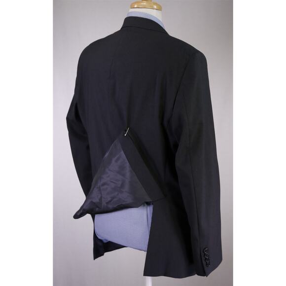 Lauren Ralph Lauren Mens Slim Fit Solid Gray 2-Btn Wool Blazer Jacket 42R - Picture 7 of 9